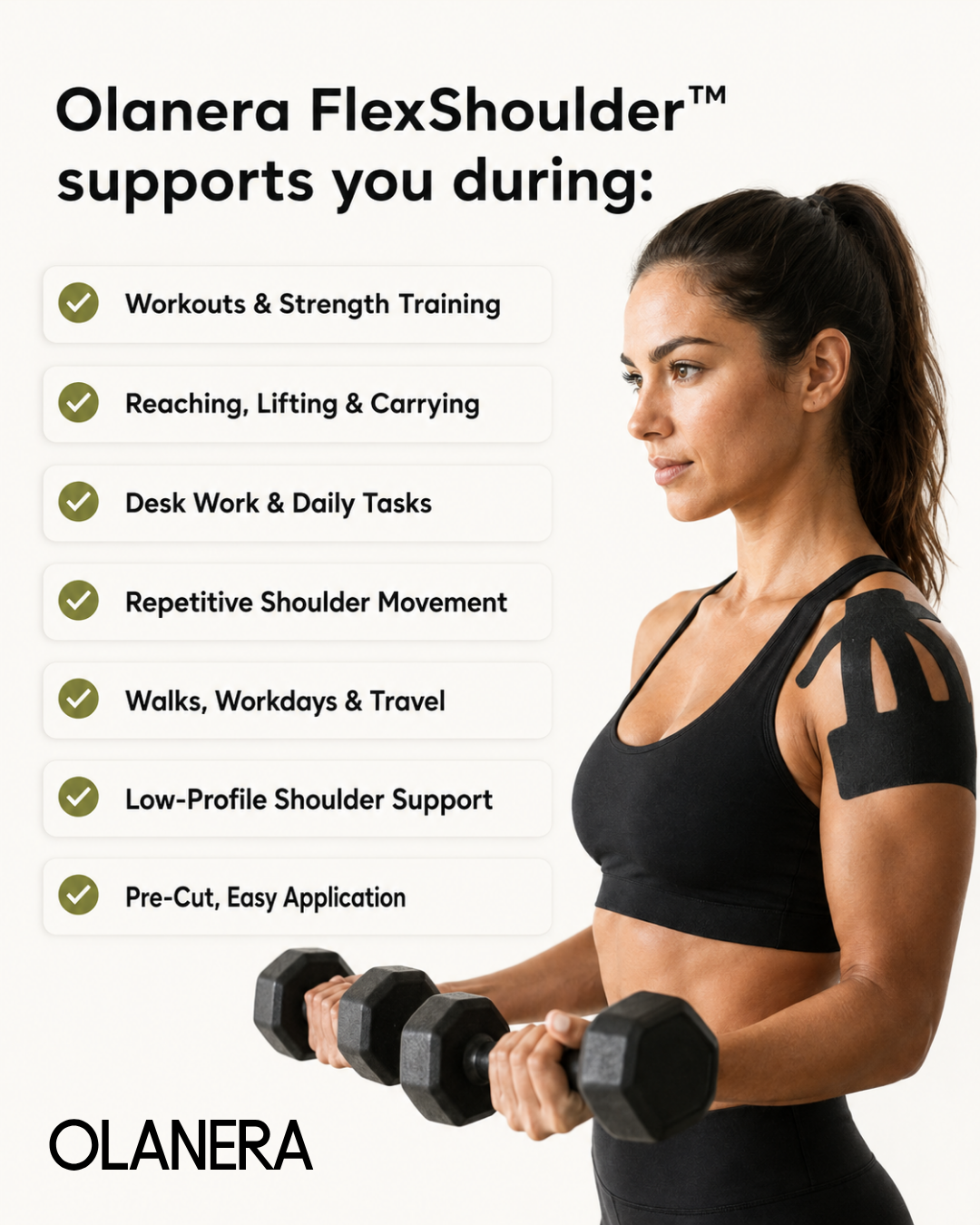 Olanera FlexShoulder™ Pre-Cut Support Tape
