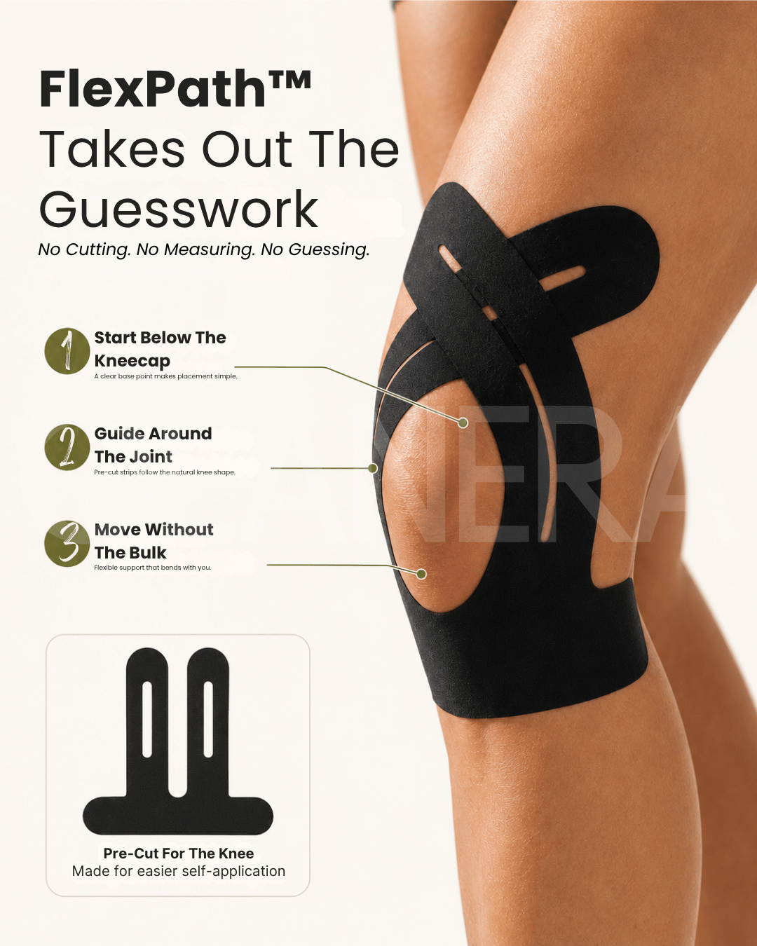FlexKnee™ Pre-Cut Knee Support Tape