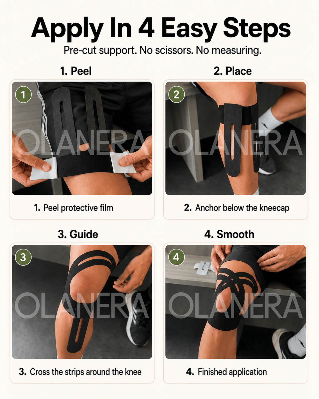 FlexKnee™ Pre-Cut Knee Support Tape