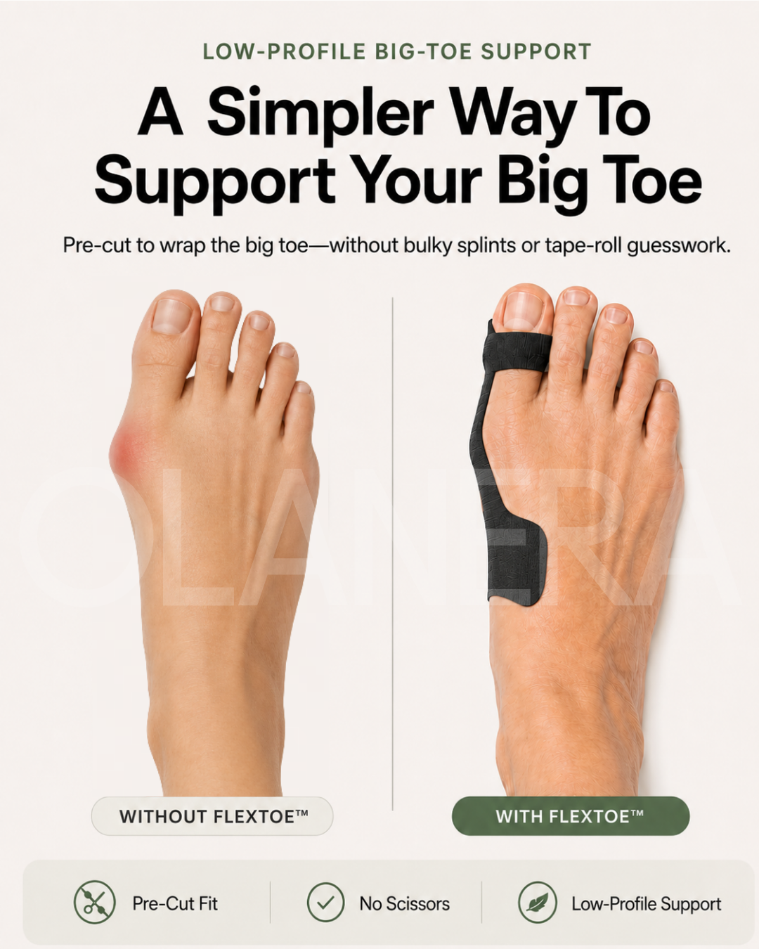 FlexToe™ — Pre-Cut Toe Support Tape